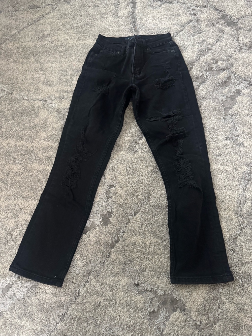 Aeropostale Black Distressed Boyfriend Jeans